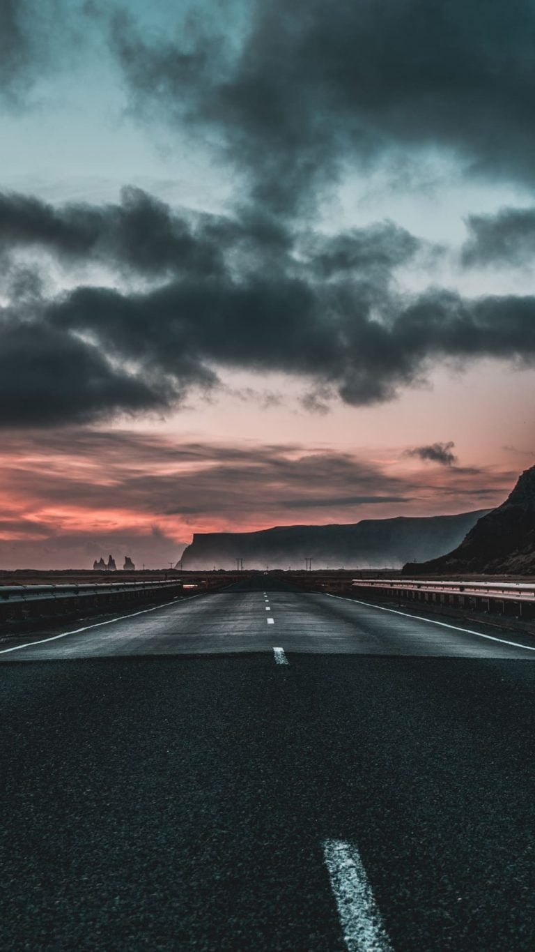 Road Marking Clouds Wallpaper 1080x1920 1