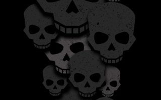 Skulls Minimalism iPhone Wallpaper