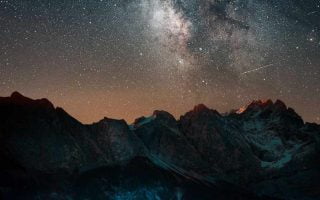 Star Sky Nght View from Lake