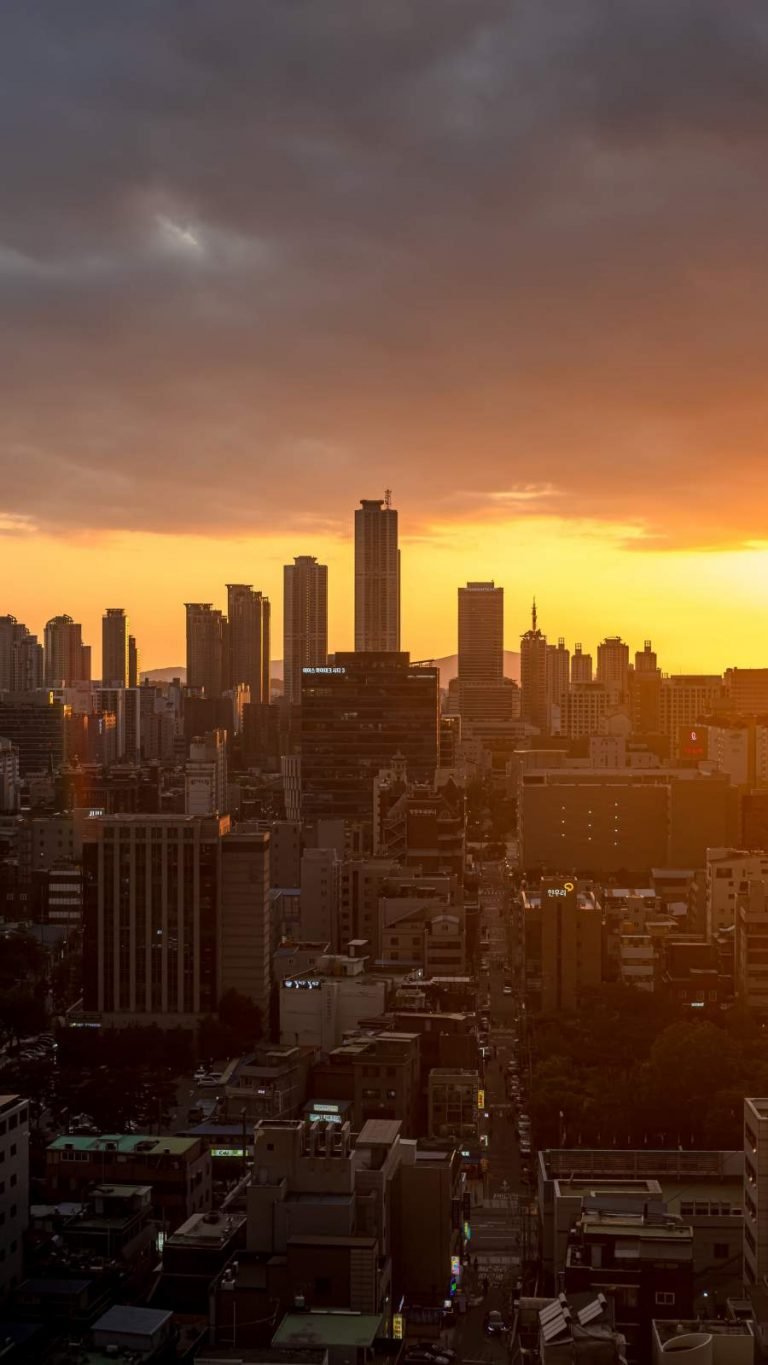 Sunset City iPhone Wallpaper