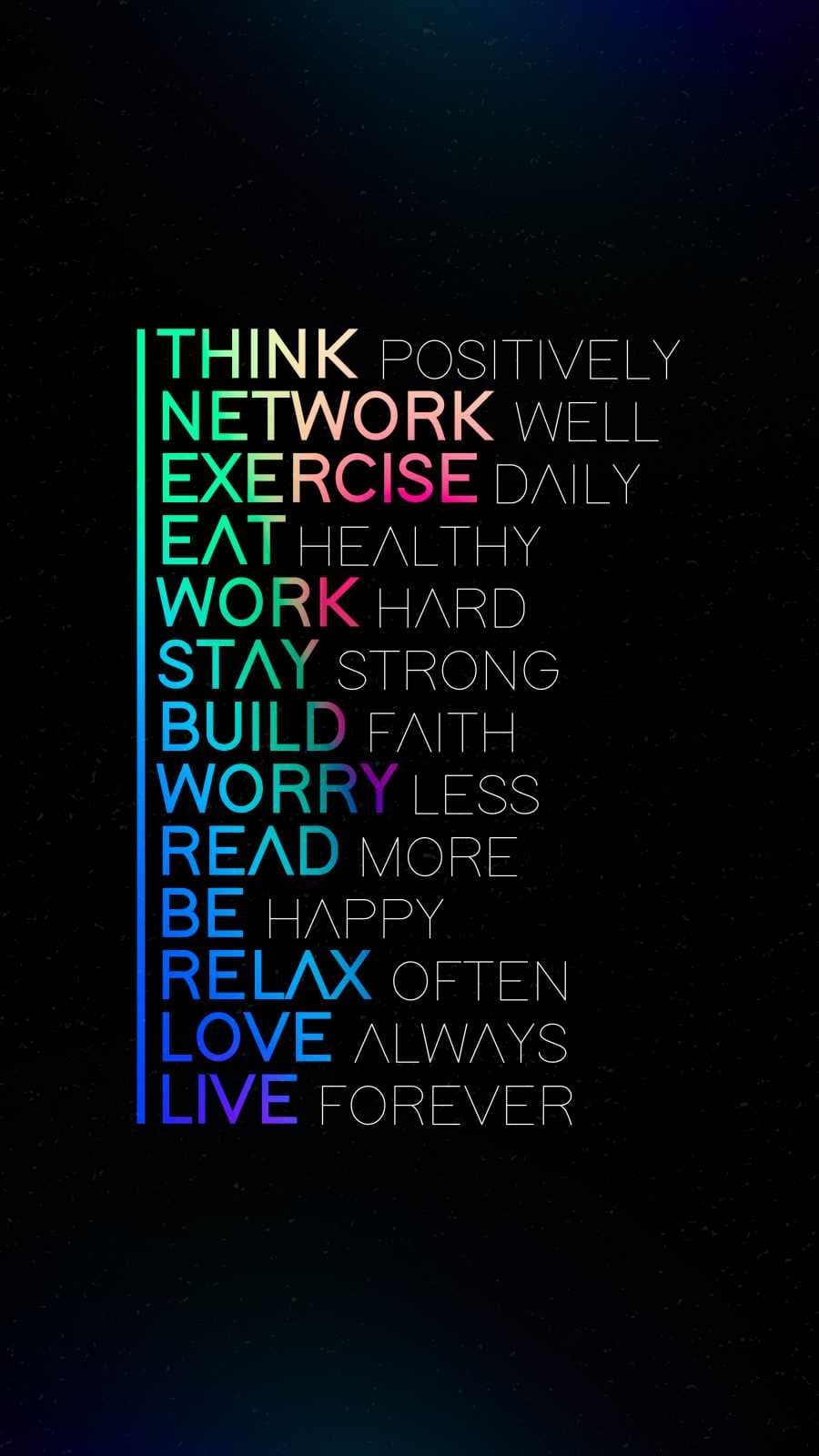 Think Positively iPhone Wallpaper