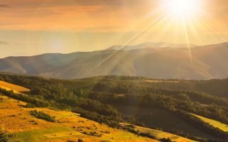 Valley Sunrise Landscape Wallpaper