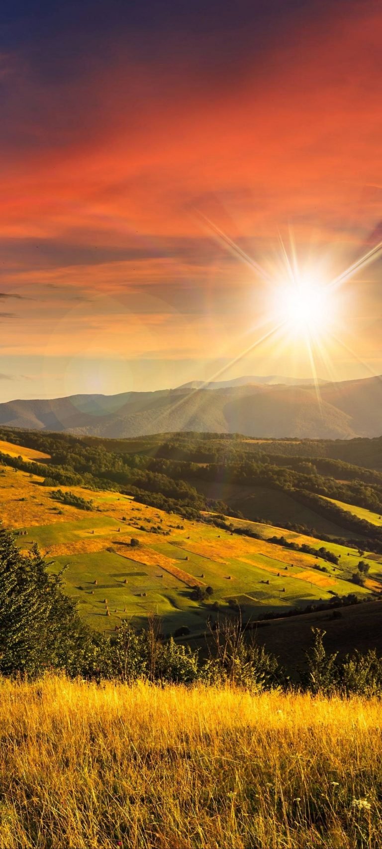 Valley Sunrise Landscape Wallpaper