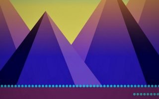 Vector Night Sun Mountain Wallpaper 045