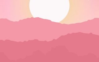 Vector Pink Sunrise Wallpaper 023
