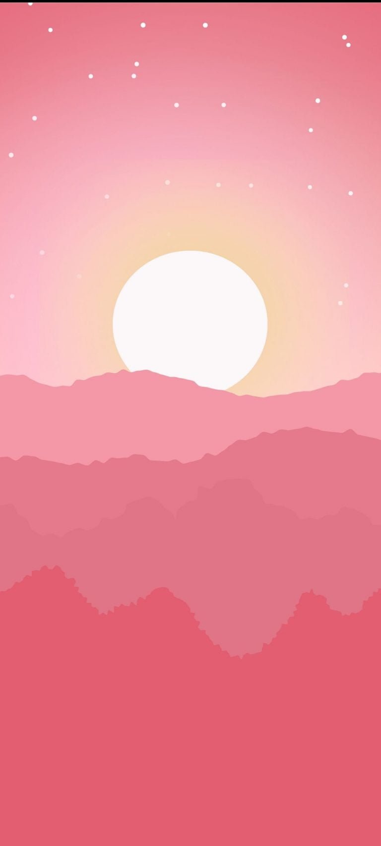 Vector Pink Sunrise Wallpaper 023