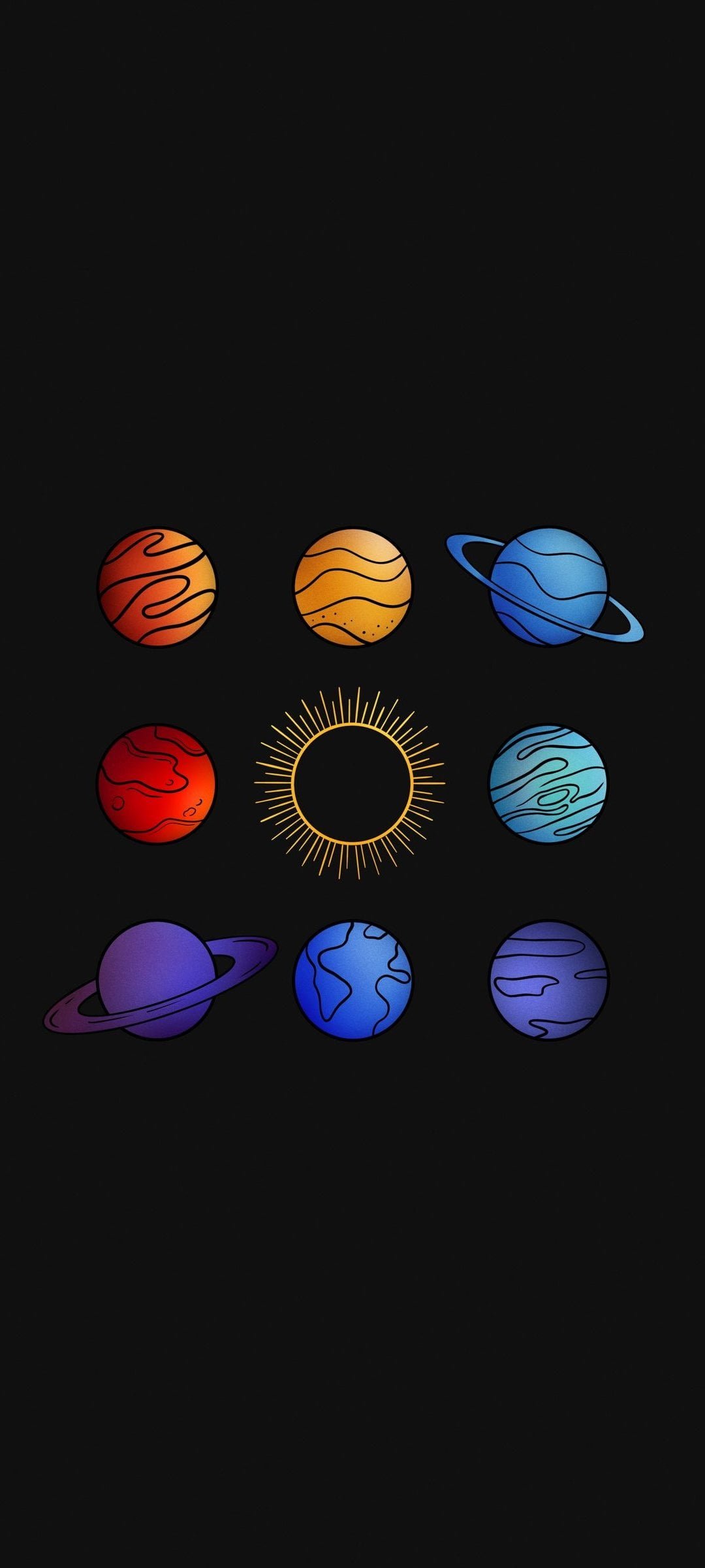 Vector Planets Wallpaper 136