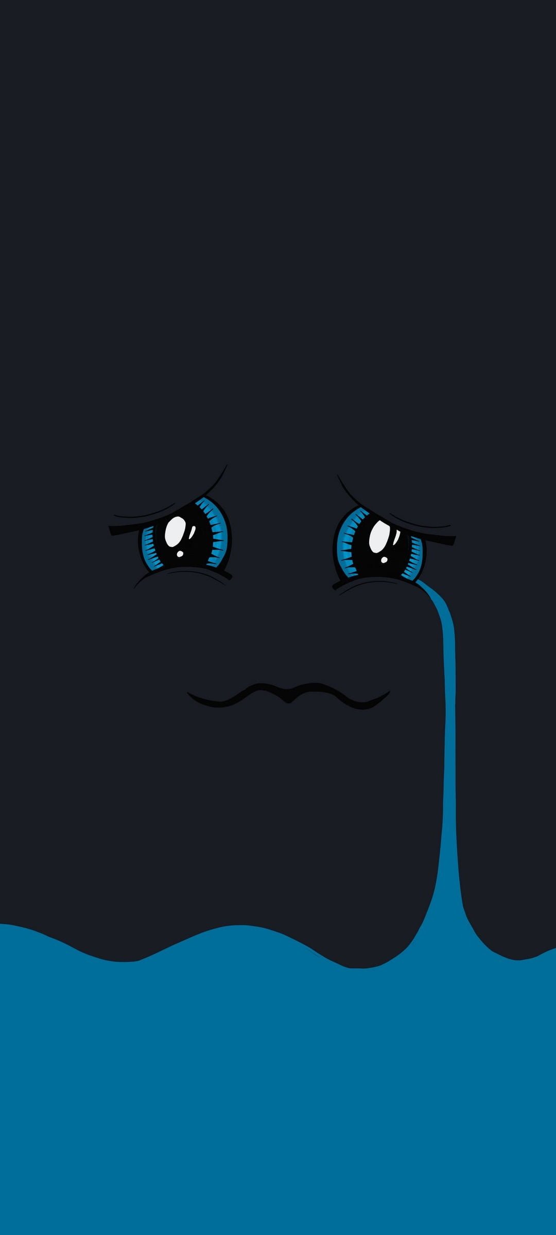 Vector Sad Amoled Black Wallpaper 047