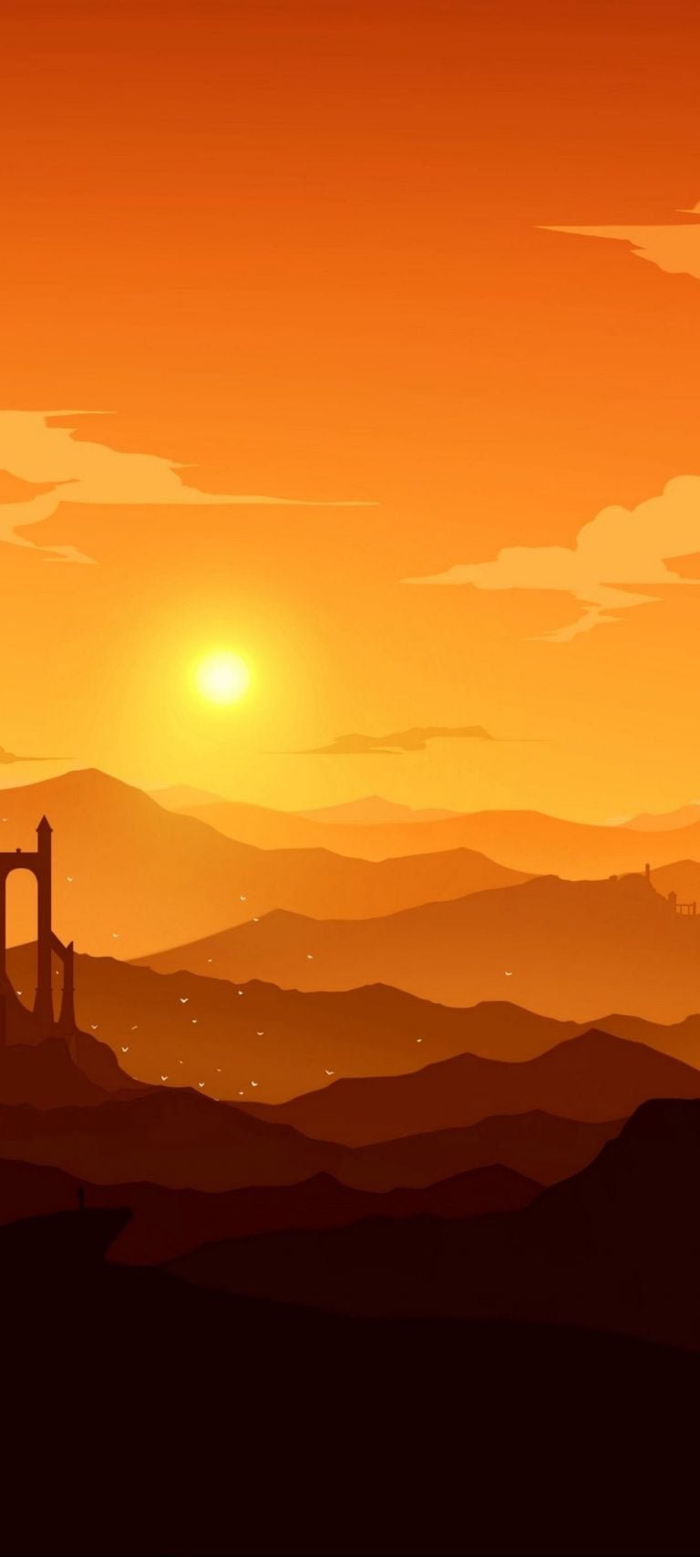 Vector Sunrise Nature Wallpaper 052