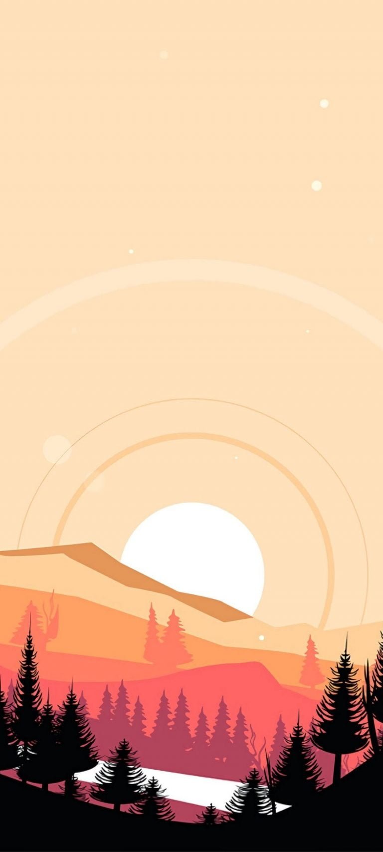 Vector Sunrise Nature Wallpaper 088