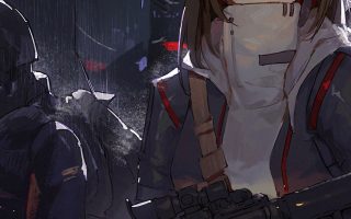 anime girl soldier wallpaper 1
