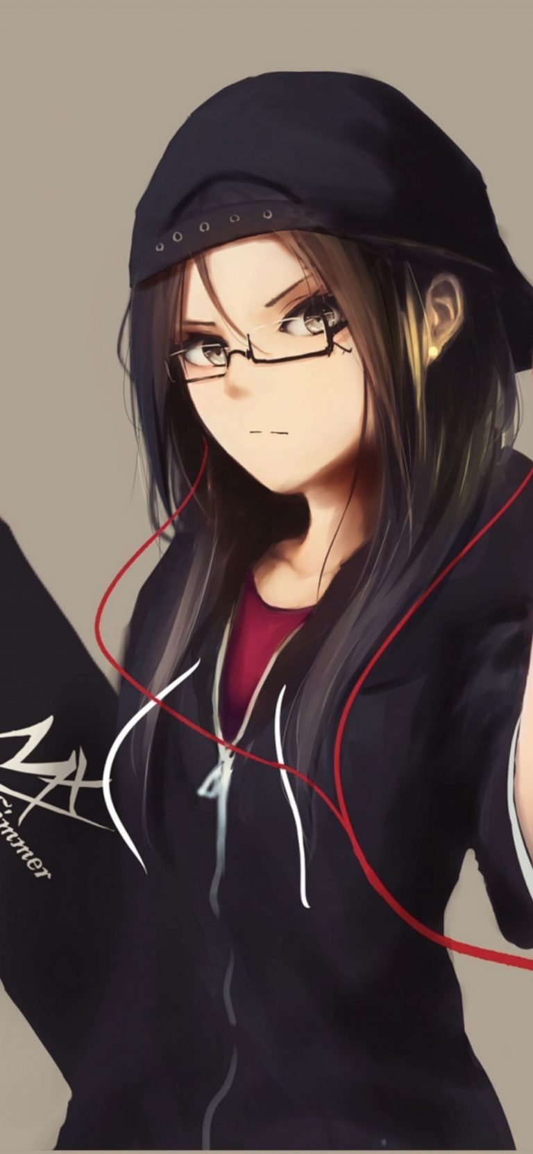 anime girl with skates urban art wallpaper 1