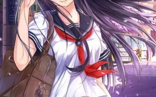 anime school girl gazing wallpaper 1