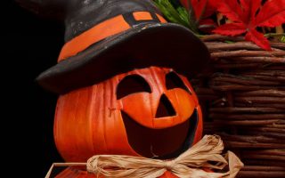 pumpkin on brown basket beside autumn black 1 scaled