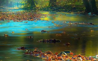 river sunbeam autumn 4k iphone wallpaper