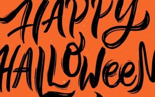 HD wallpaper Halloween typography orange background quote vector bats