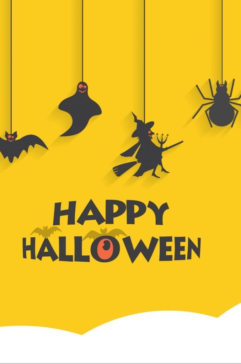 HD wallpaper Yellow Happy Halloween Minimal
