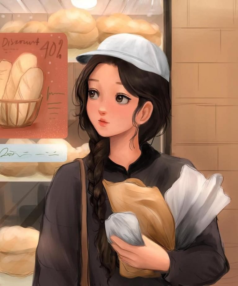 HD wallpaper black haired female anime character digital art Love Lab anime girls pfp