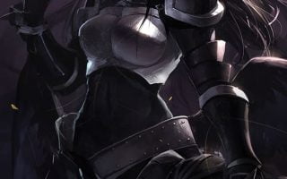 HD wallpaper black haired female anime character illustration Overlord Albedo