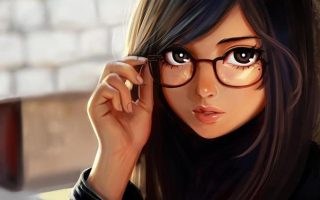 HD wallpaper black haired female anime digital art Lab anime girls pfp cute girl in street