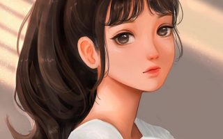 HD wallpaper black haired female anime digital art anime girls pfp cute girls