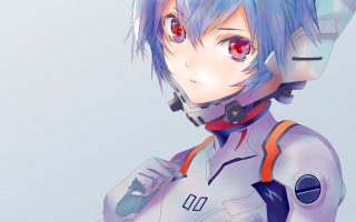 HD wallpaper blue haired female anime character wallpaper Neon Genesis Evangelion