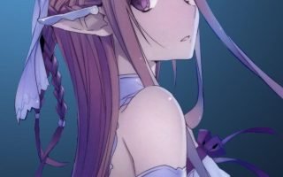 HD wallpaper brown and purple haired female anime character illustration anime girls