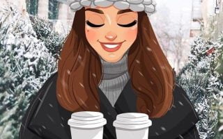 HD wallpaper brown haired female anime character digital art Love Lab anime girls pfp merry christmas