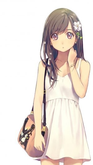 HD wallpaper female anime character illustration anime girls brunette long hair