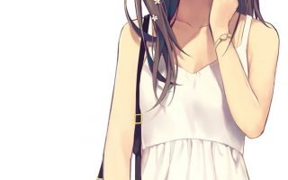 HD wallpaper female anime character illustration anime girls brunette long hair