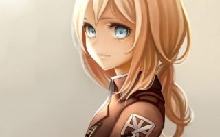 HD wallpaper yellow haired female anime character Shingeki no Kyojin anime girls