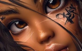 digital art face girl pfp wallpaper for phone