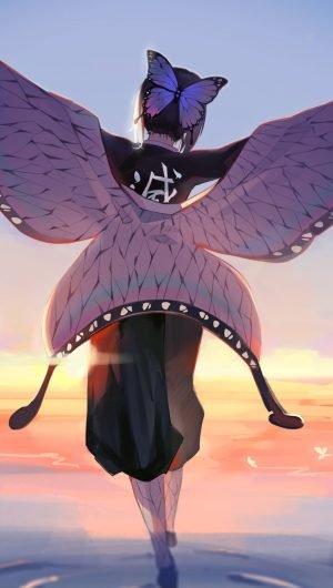 HD wallpaper Anime Demon Slayer Kimetsu no Yaiba Butterfly Girl Shinobu Kochou scaled