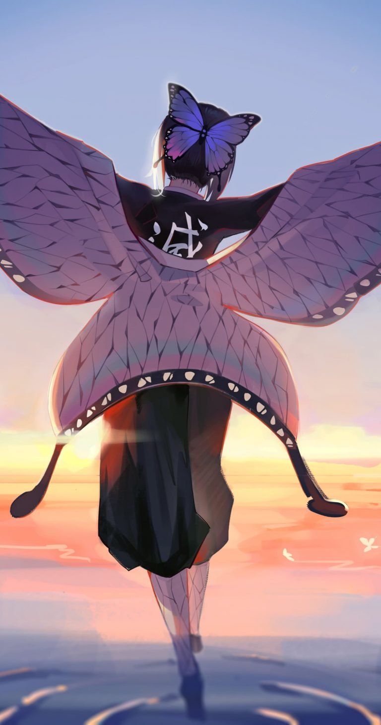 HD wallpaper Anime Demon Slayer Kimetsu no Yaiba Butterfly Girl Shinobu Kochou scaled