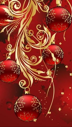 HD wallpaper Christmas Crimson decorations glitter stars snowflakes balls christmas cards