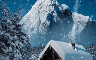 HD wallpaper Christmas Winter 4K Holidays Landscape Night Design Fantasy christmas cards