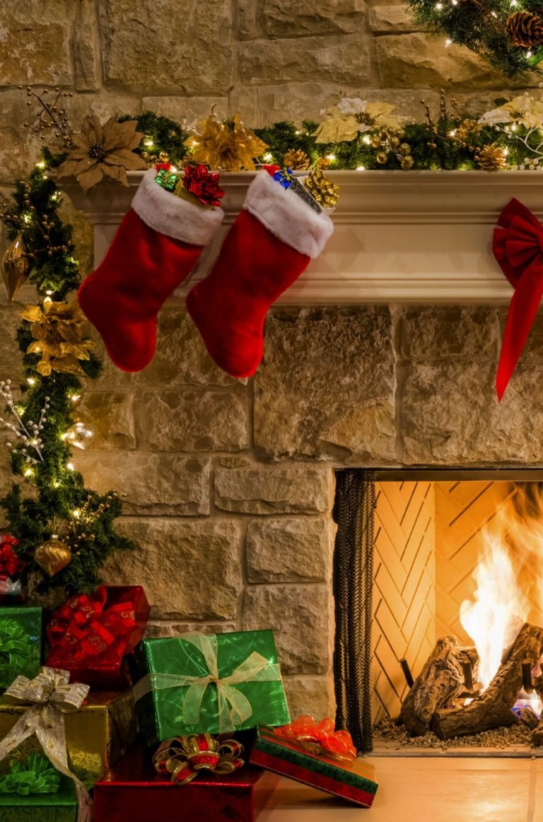HD wallpaper Happy New Year Fireplace Merry Christmas Holiday tree decorations christmas cards