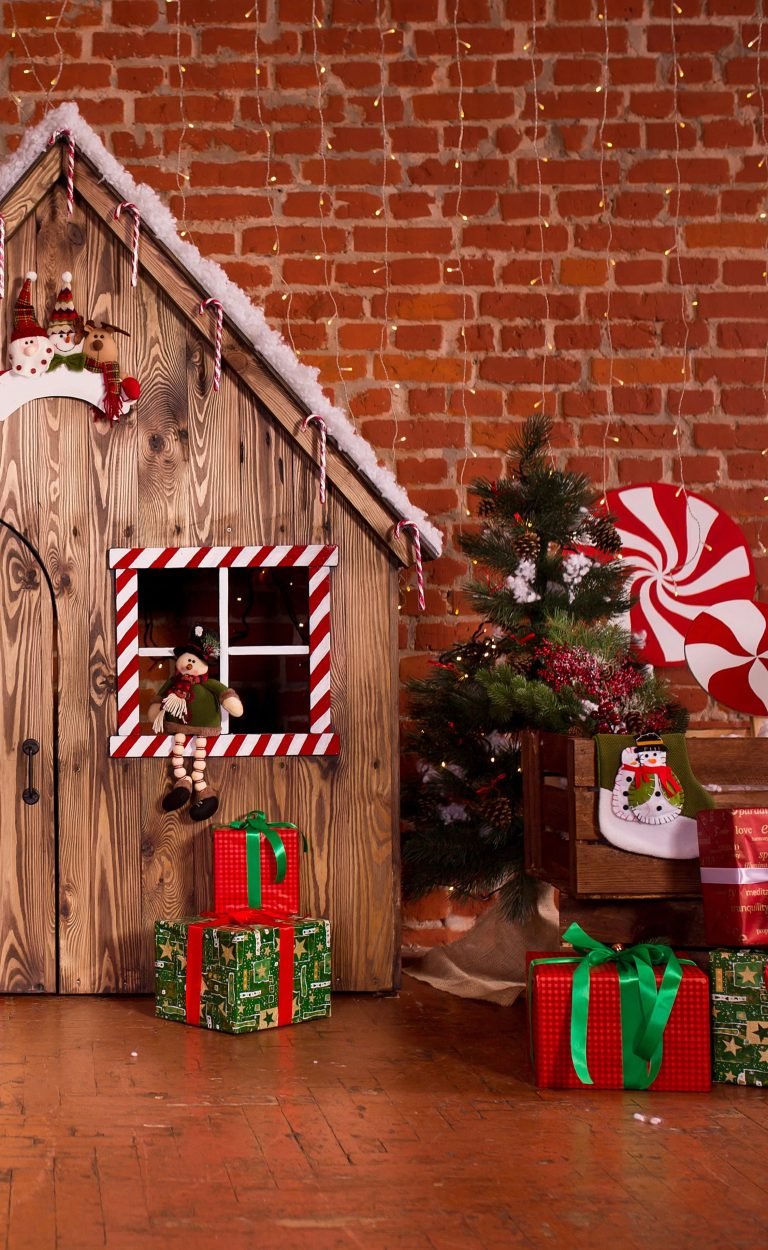 HD wallpaper brown wooden house Christmas house decor decoration room toys scaled