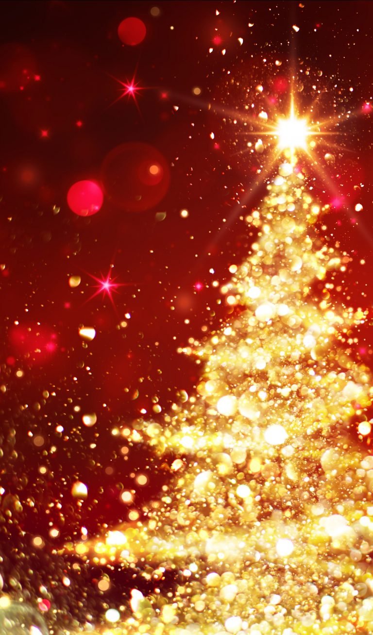 HD wallpaper christmas tree event decor xmas gold glow glitter glittering christmas cards 1 scaled