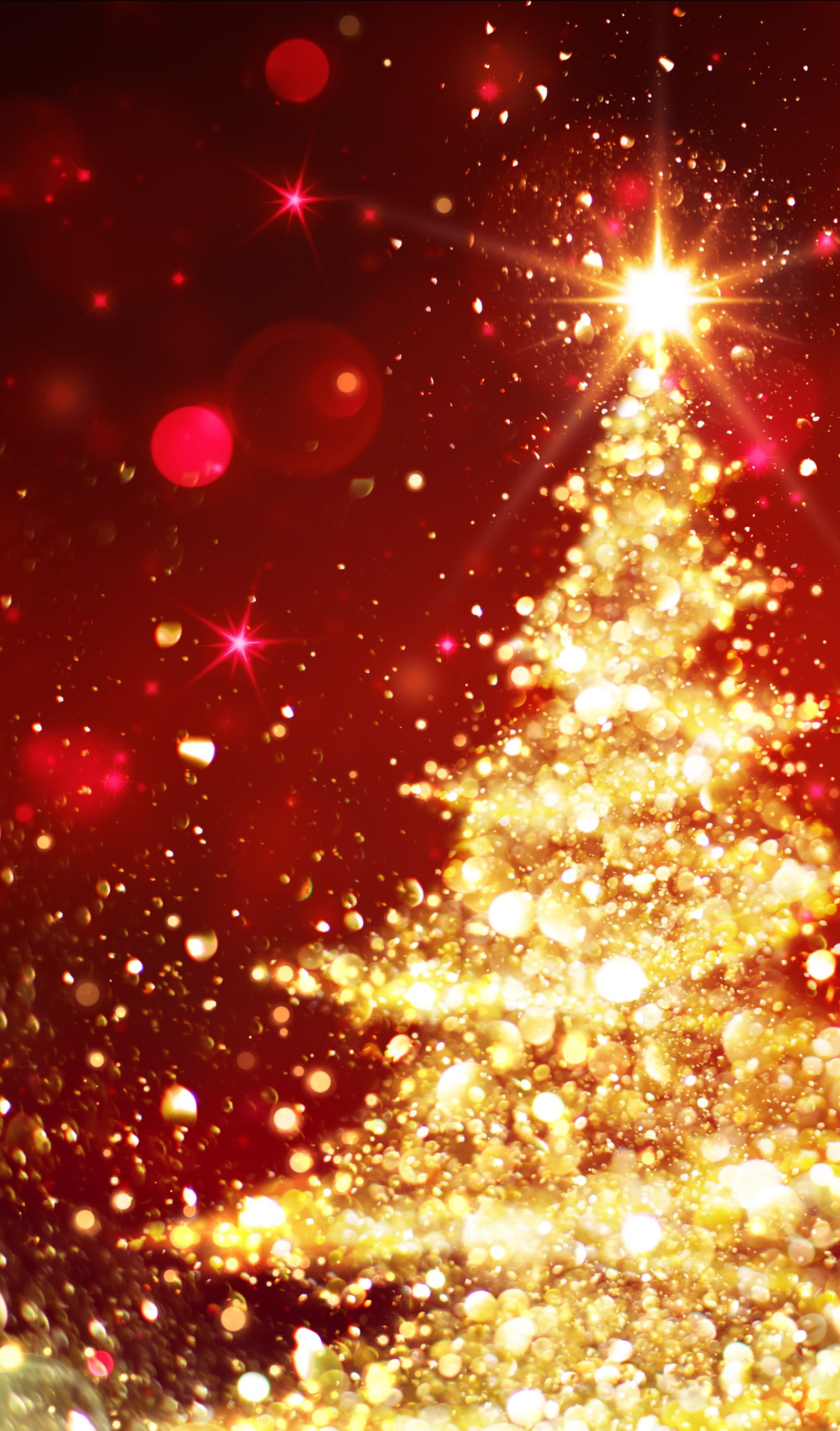 HD wallpaper christmas tree, event, decor, xmas, gold, glow, glitter, glittering-christmas cards