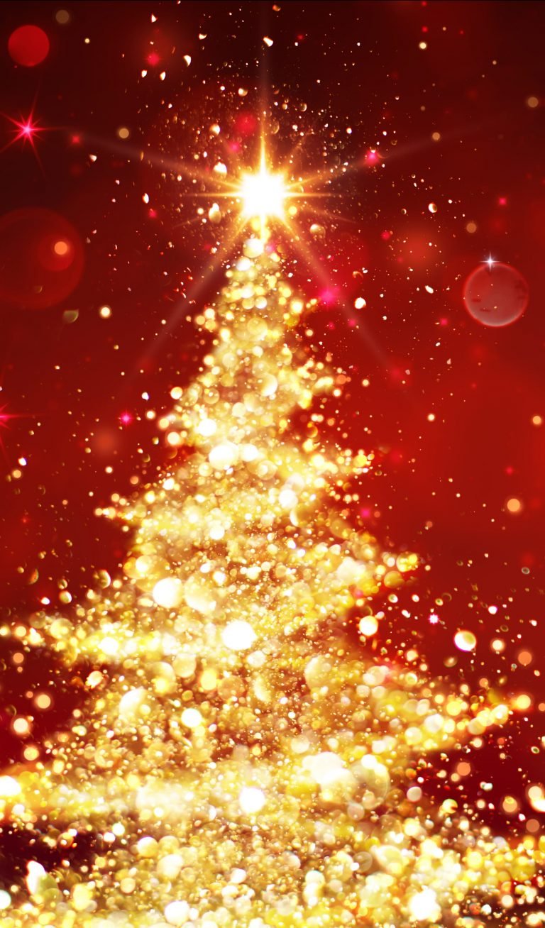 HD wallpaper christmas tree event decor xmas gold glow glitter glittering christmas cards scaled