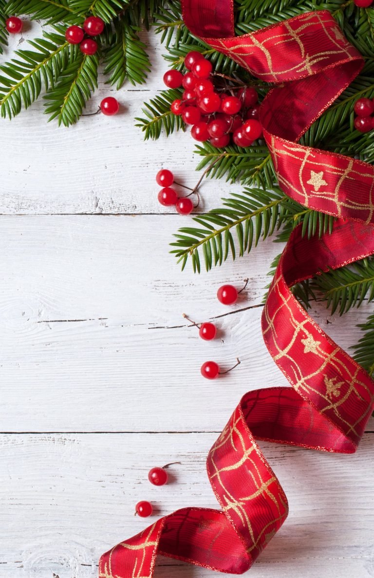 HD wallpaper red and green garlands Christmas New year wood merry christmas christmas cards scaled