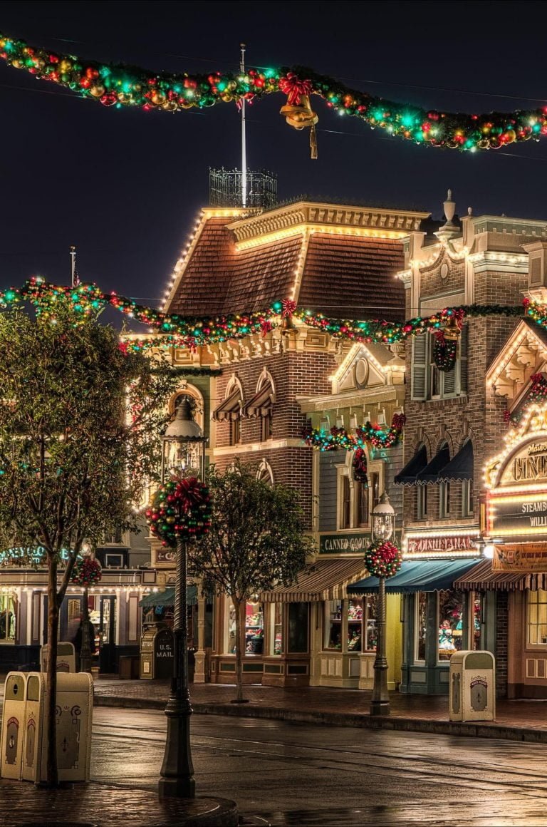 HD wallpaper tree disneyland evening downtown tourist attraction france