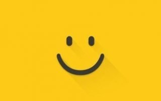minimal orange smil wallpaper