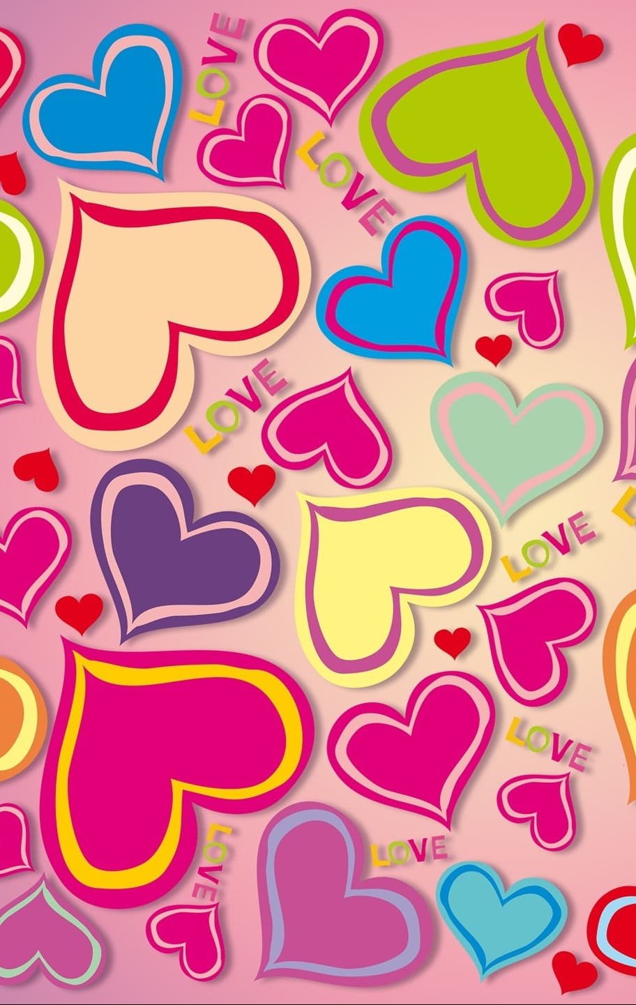 HD wallpaper Colorful hearts love valentines day wallpaper iphone