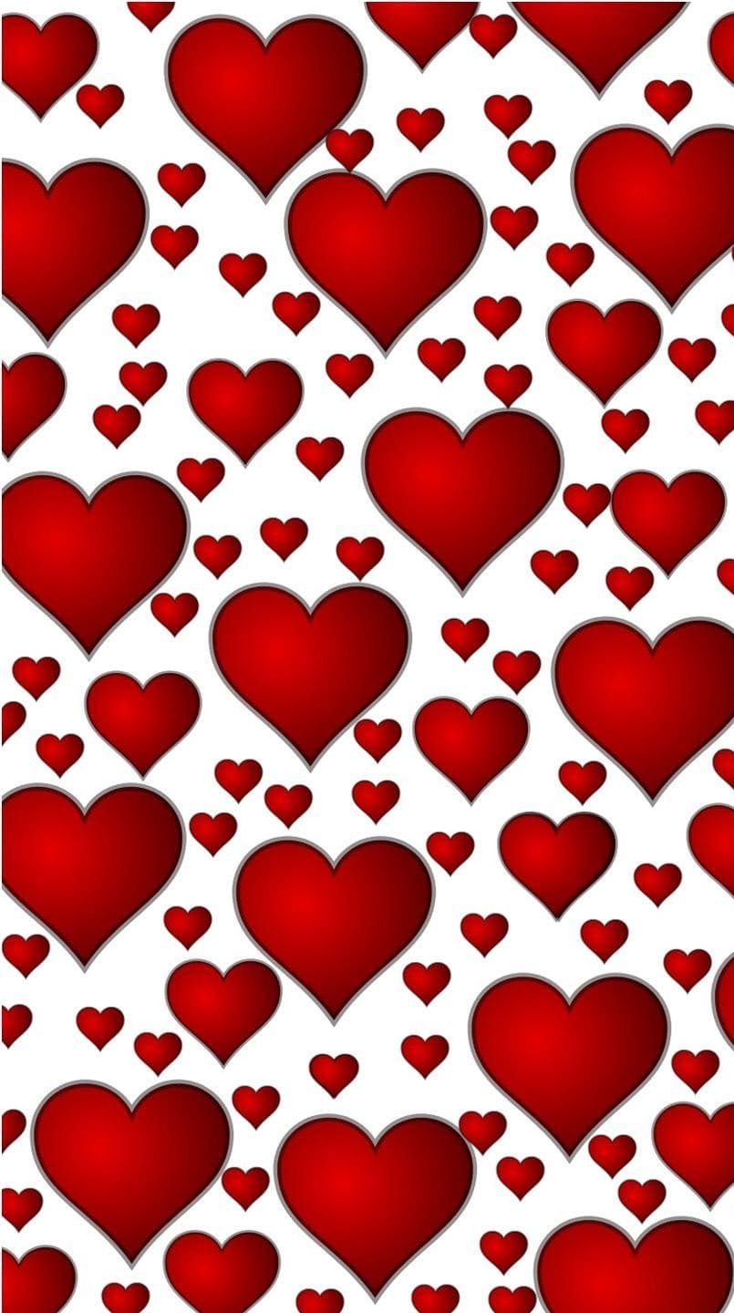 HD wallpaper Hearts Of Love red heart themed wallpaper valentinevalentines day phone wallpaper