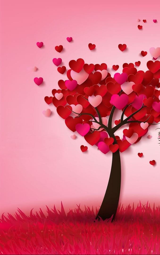 HD wallpaper Valentines Day cards Love Day Loving Tree