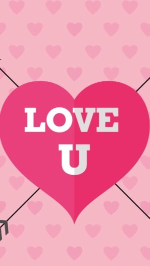 HD wallpaper pink background with text overlay love heart valentines day scaled