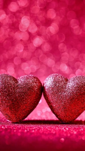 HD wallpaper valentines cards Holiday Valentines Day Bokeh Glitter Heart Pink