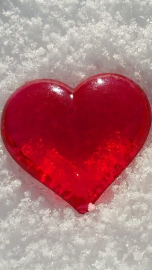 HD wallpaper valentines cards two heart shaped accessories  valentine s day  snow  love  background